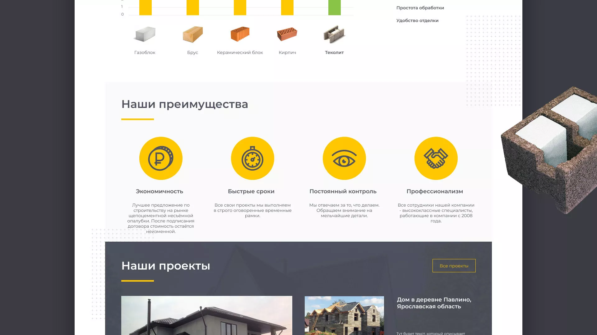 Создание сайта для строительной компании «ЭКОДОМ» в Питкяранте