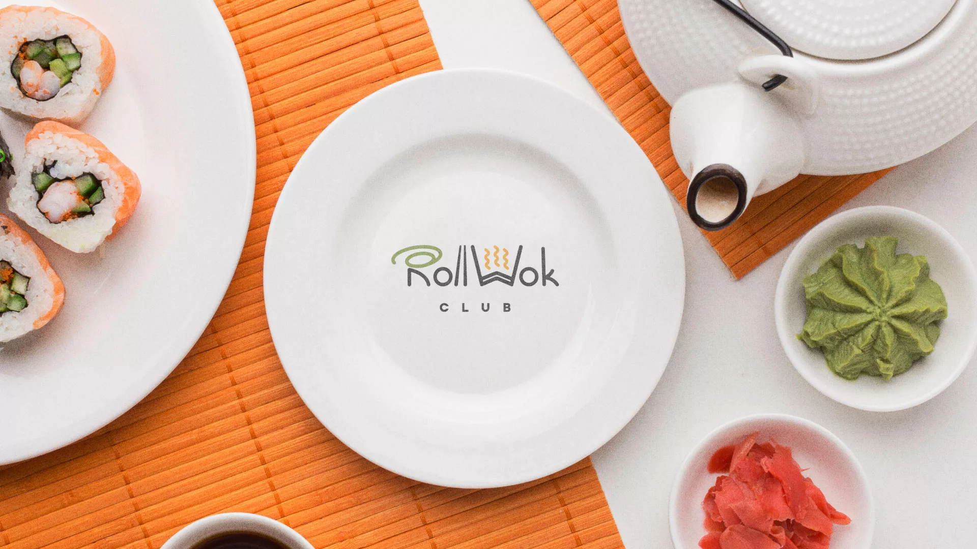 Разработка логотипа и фирменного стиля суши-бара «Roll Wok Club» в Питкяранте